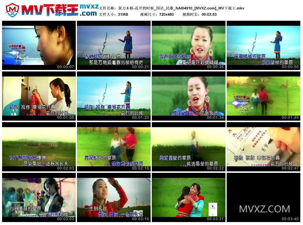 策力木格-花开的时候_国语_民歌_NAI04910